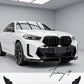 Gloss black front bumper lip spoiler splitters for BMW X6 G06 M Sport