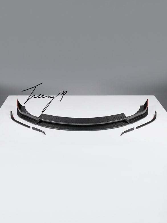 Tesla Model X 2016+ V style carbon fiber front splitter
