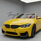 Diamond silver chrome front grille for BMW 4 Series M3 and M4 2014 to 2019

