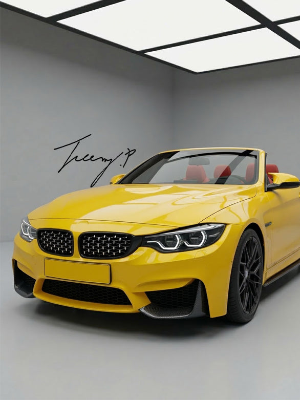 Diamond silver chrome front grille for BMW 4 Series M3 and M4 2014 to 2019
