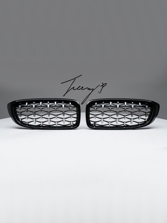 Diamond silver chrome front grille for BMW 4 Series M3 and M4 2014 to 2019
