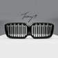 Gloss black dual twin slat front kidney grille for BMW X3 G01 and X4 G02 2023 onwards
