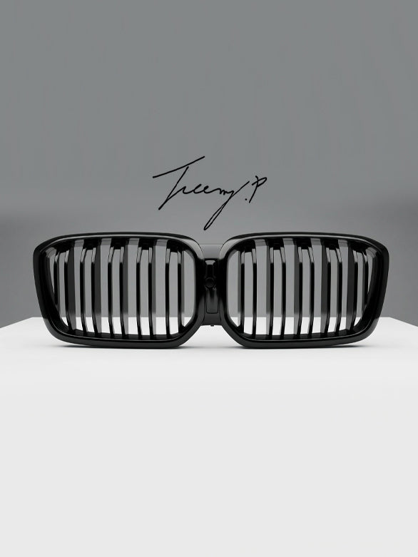Gloss black dual twin slat front kidney grille for BMW X3 G01 and X4 G02 2023 onwards
