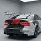 Rear bumper diffuser shark chin splitter spoiler for Audi A8 D4 2010 to 2014
