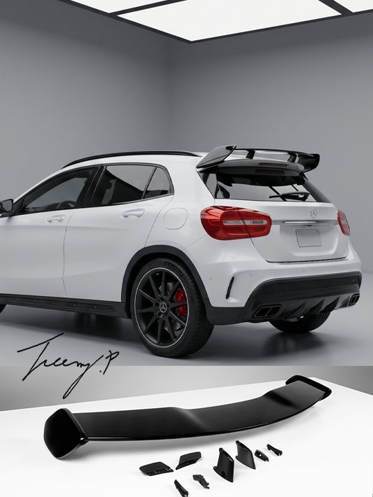 Mercedes GLA Class X156 glossy black aero AMG rear spoiler sleek sporty rear upgrade
