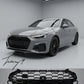 RS style gloss black honeycomb radiator grille for Audi S4 B9 facelift 2019 onwards
