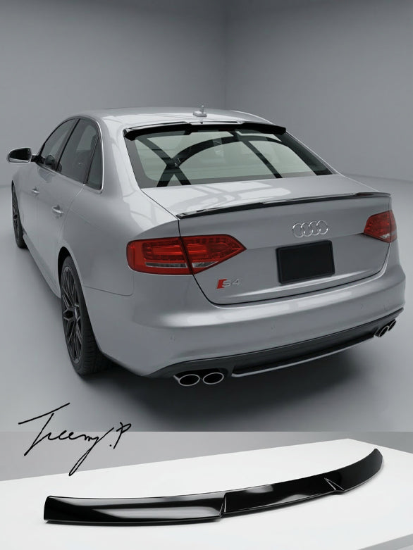 Rear top window roof lip spoiler wing for Audi S4 saloon B8 2008 to 2015
