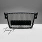 Gloss black honeycomb debadged front grille for Audi S4 B8 2012 to 2016
