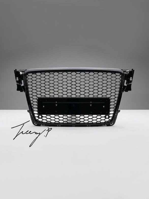 Gloss black honeycomb debadged front grille for Audi S4 B8 2012 to 2016
