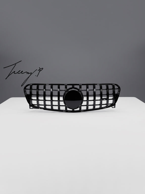 Mercedes GLA X156 Panamericana GT style gloss black front grille bold aggressive front upgrade
