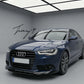 Gloss black front lip spoiler for Audi A6 C7 2011 to 2014
