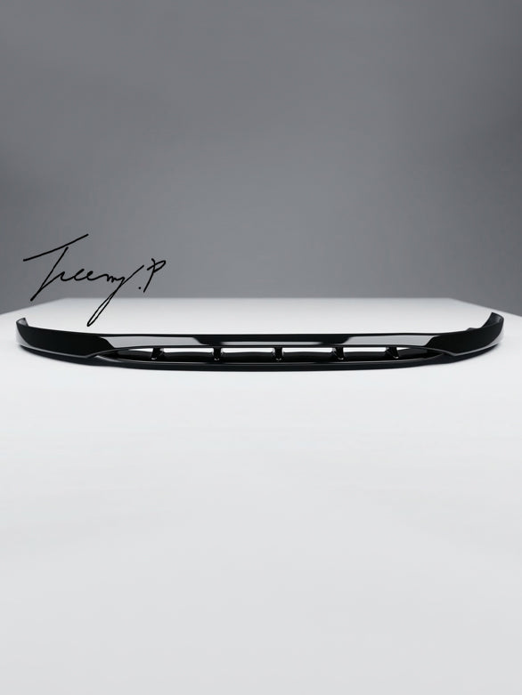 Gloss black front lip spoiler for Audi A6 C7 2011 to 2014
