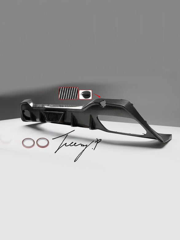 BMW 8 Series G16 Gran Coupe carbon look rear diffuser bodykit fit 2019 to 2023
