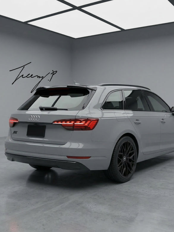 Audi A4 B9 Avant rear roof spoiler wing RS4 look gloss black 2016+
