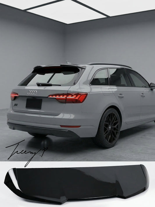 Audi A4 B9 Avant rear roof spoiler wing RS4 look gloss black 2016+
