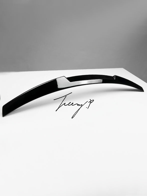 Audi A4 B8 rear trunk boot lip spoiler M4 style gloss black 2012 to 2015
