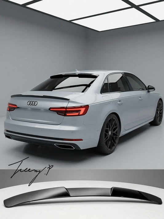 Audi A4 B8 saloon rear window roof spoiler wing gloss black 2008 to 2015