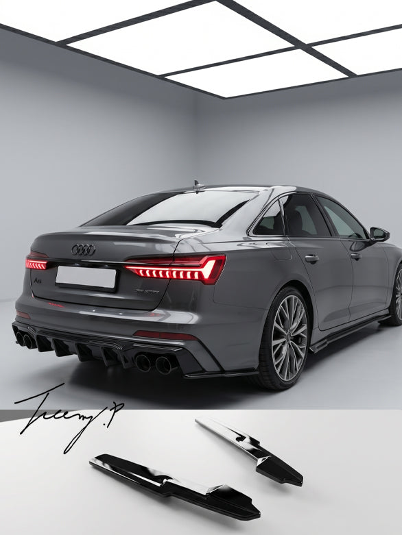 Audi S6 C8 rear side splitters two piece set
