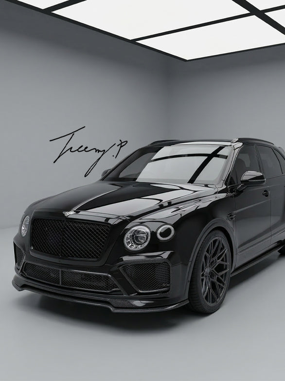 Bentley Bentayga front bumper carbon fiber splitter skirt 2015 to 2019
