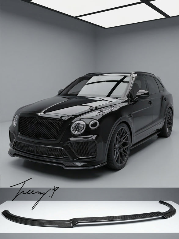 Bentley Bentayga front bumper carbon fiber splitter skirt 2015 to 2019

