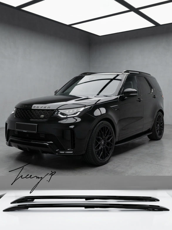 Land Rover Discovery 5 L462 gloss black aluminium roof rails rack 2017 onwards
