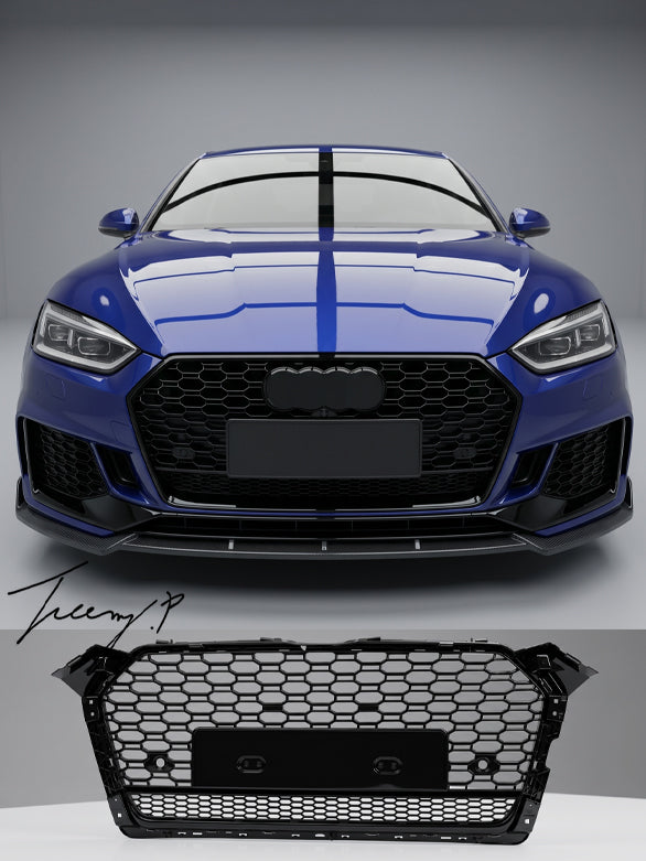 Audi S5 RS style gloss black honeycomb radiator grille
