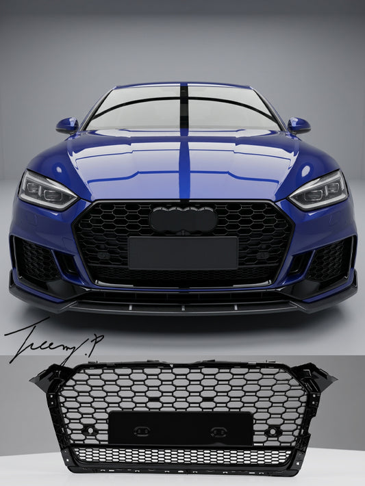 Audi S5 RS style gloss black honeycomb radiator grille
