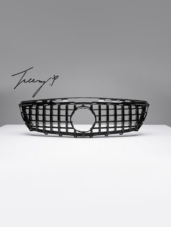 Mercedes CLS Class W218 C218 gloss black Panamericana GT front grille bold aggressive front styling upgrade
