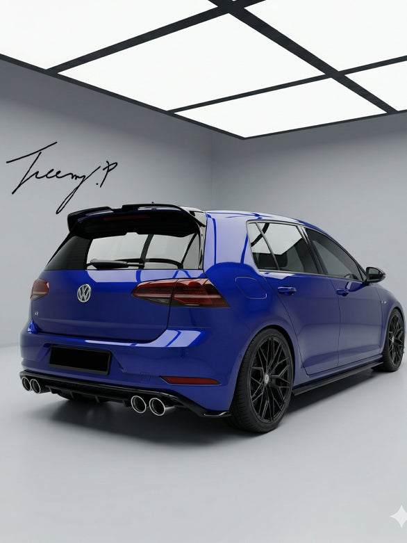 VW Golf MK7 MK7.5 TDI TSI GTI gloss black Oettinger style rear boot spoiler sporty sleek upgrade
