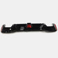 BMW 5 SERIES G30 G31 2017 - 2022 GLOSS BLACK REAR DIFFUSER BODYKIT
