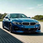 Gloss black front lip splitter installed on a 2019-2026 BMW 3 Series M Sport G20 / G21