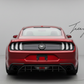 Ford Mustang MK6.5 (2018–2023) Gloss Black Rear Diffuser Lip Valance Bumper