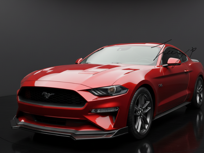 Ford Mustang MK6.5 (2018–2023) Gloss Black Front Splitter Spoiler Lip Body Wing