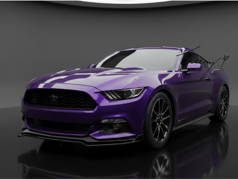 Ford Mustang MK6 (2015–2017) Gloss Black Front Splitter Spoiler Lip Body Wing