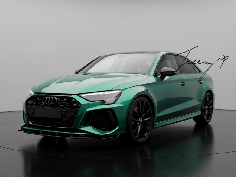 Audi RS3 8Y Prefacelift (2020–2024) Gloss Black Front Splitter Spoiler Lip