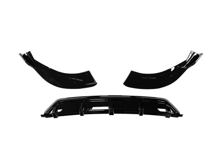 Audi Q8 S Line (2018+) Gloss Black Rear Diffuser Lip Valance Spoiler Splitter