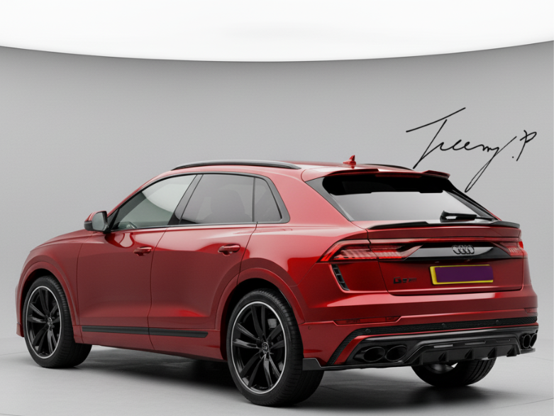 Audi Q8 S Line (2018+) Gloss Black Rear Diffuser Lip Valance Spoiler Splitter