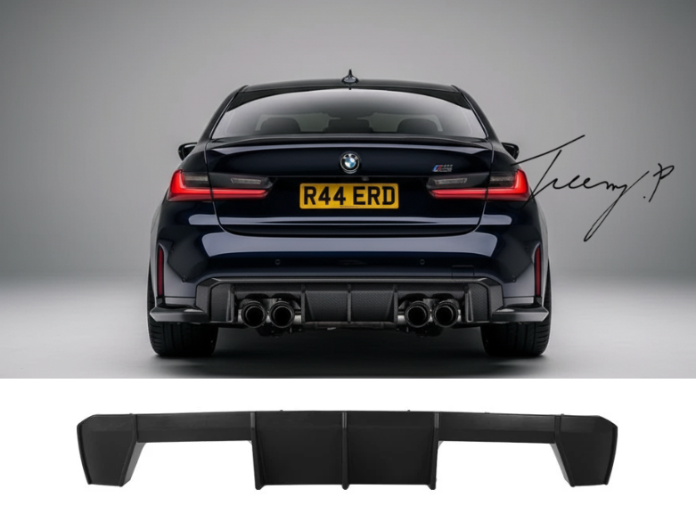 BMW M3 M4 G80 G82 G83 (2020+) Gloss Black Rear Diffuser Lip Valance Spoiler Body
