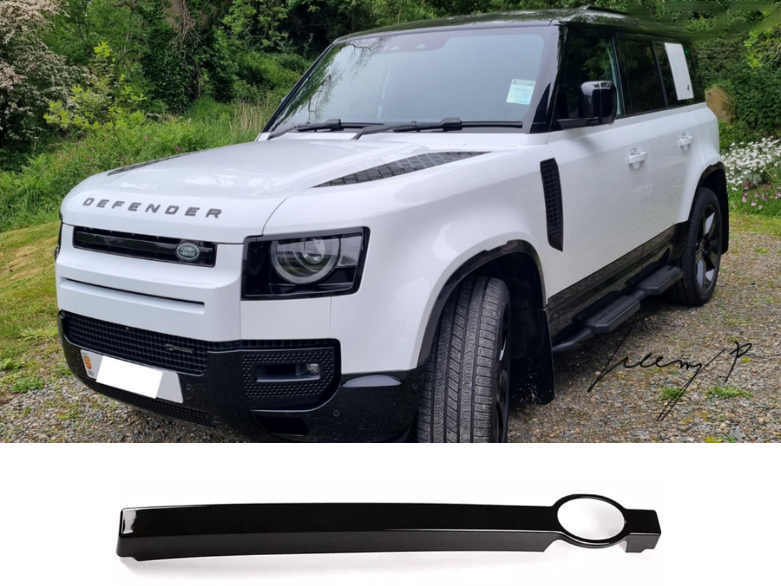 Land Rover Defender L663 (2020+) Gloss Black Front Grille Bar Cover Strip