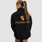 Vintage Porsche Jacket Black - Unisex - Embroidered Stitched Padded Outdoor Coat Women & Mens clothing