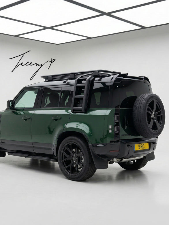 Land Rover Defender 90 & 110 L663 Telescopic Folding Side Ladder Black (2020+)