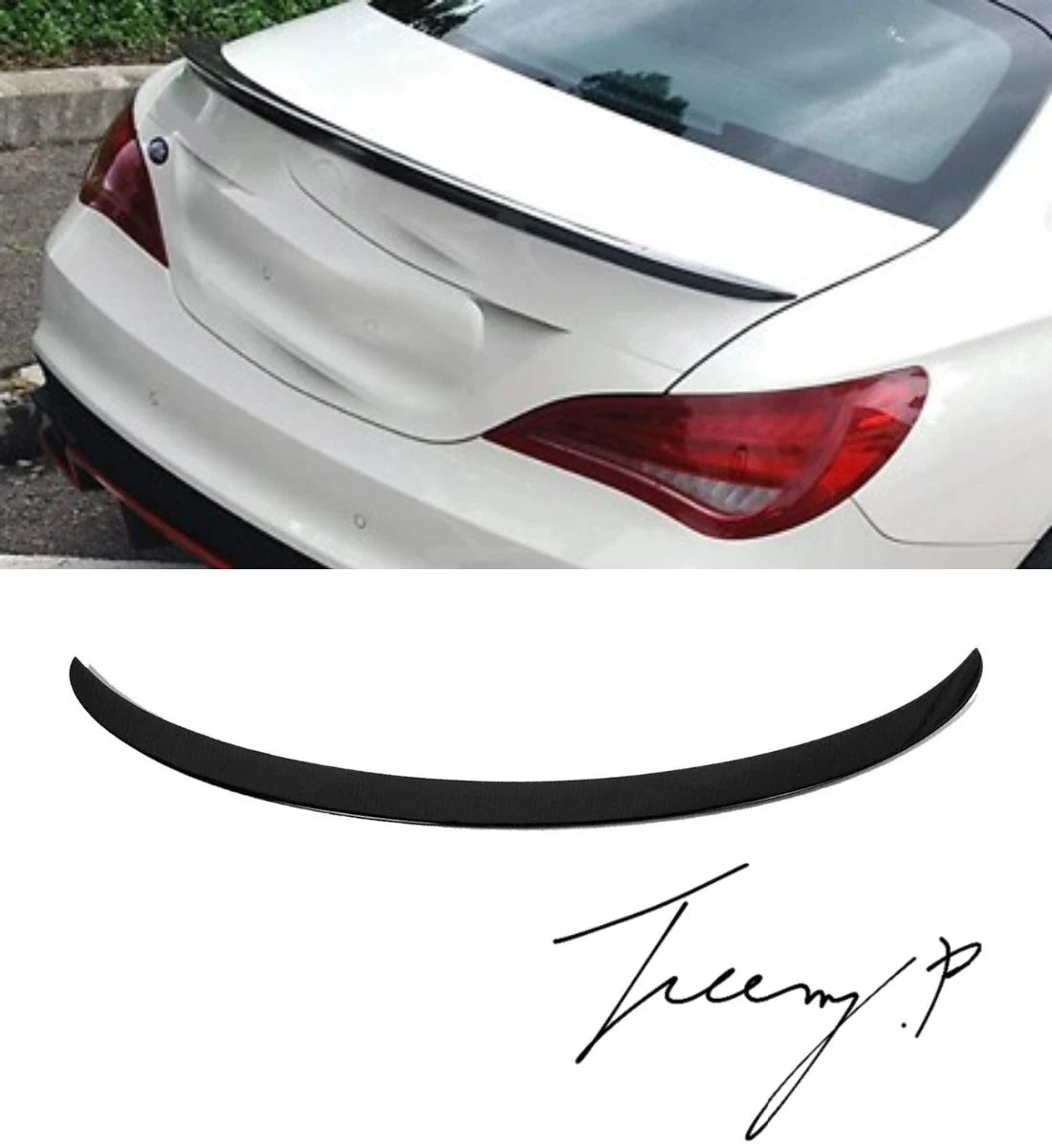 Mercedes CLA W117 (2013-2019) Gloss Black Rear Boot Spoiler Lip 