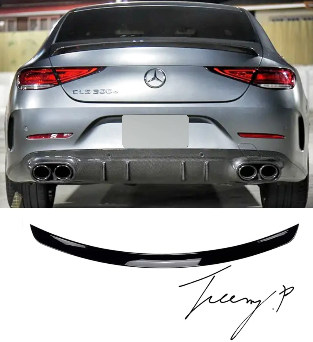 Mercedes CLS-Class W257 C257  (2018+) AMG Style Gloss Black Rear Boot Trunk Spoiler