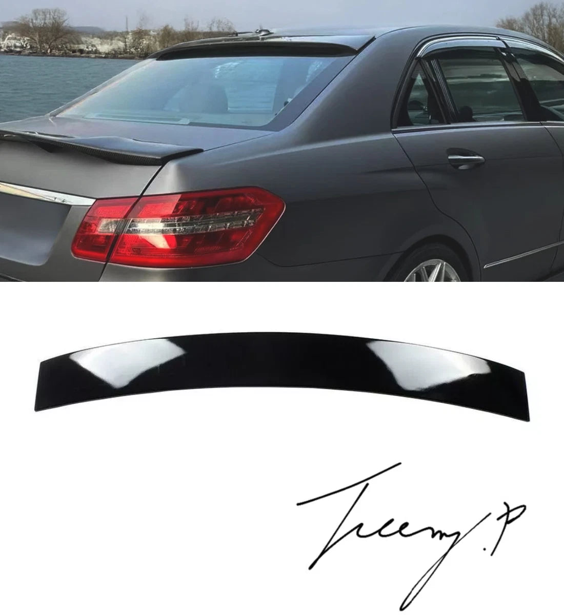 Mercedes E-Class W212 (2009–2016) AMG Style Gloss Black Rear Window Roof Spoiler