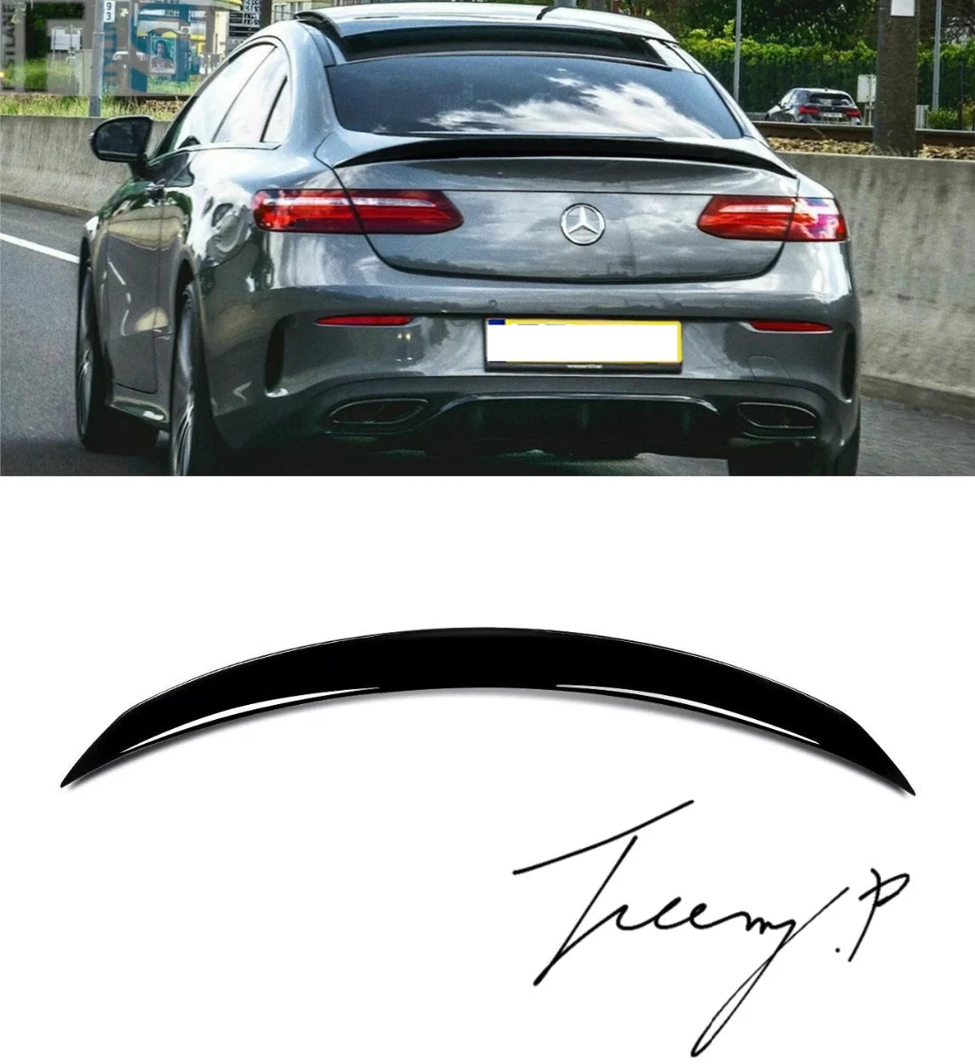 Mercedes E-Class C238 (2017+) Coupe E63 AMG Style Gloss Black Rear Boot Spoiler