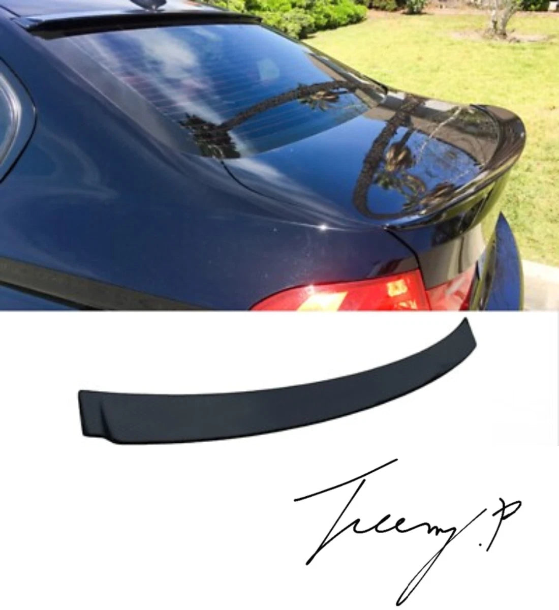 BMW 3 Series F30 (2012-2018) Rear Roof Spoiler Window Wing Lip Gloss Black