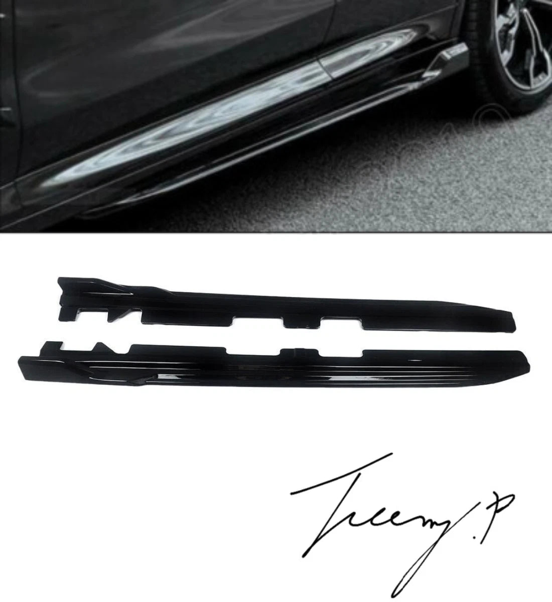 BMW X3M G01 F97 X4M G02 F98 (2018+) M Type Side Skirt Extension Gloss Black