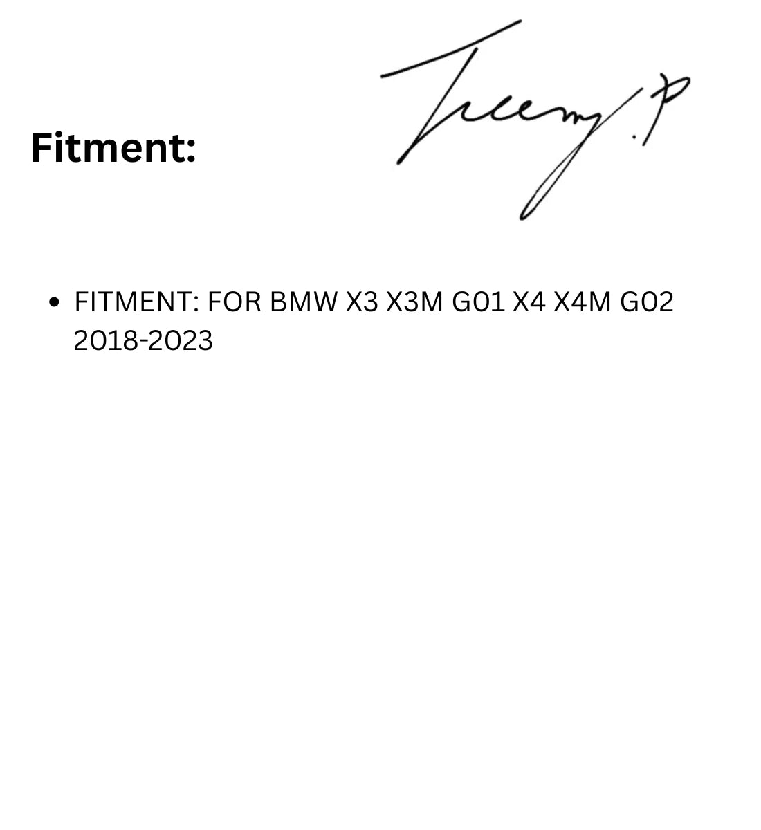 BMW X3M G01 F97 X4M G02 F98 (2018+) M Type Side Skirt Extension Gloss Black