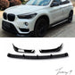 BMW X1 F48 (2015+) M Sport Front Bumper Splitter Lip & Rear Diffuser Gloss Black