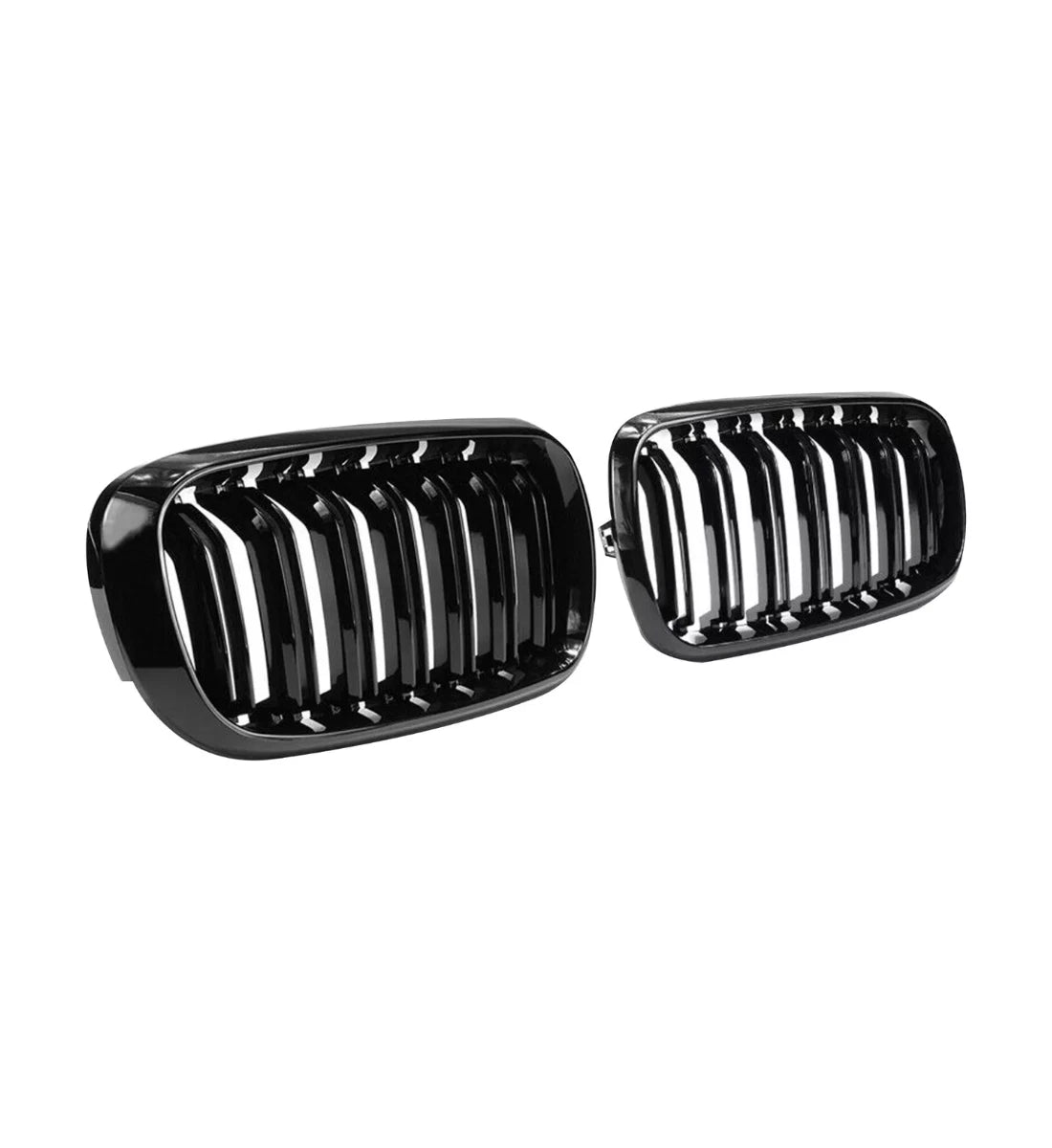BMW X5 E70 X6 E71 (2007-2013) Gloss Double Slat Front Bumper Kidney Grille Grill